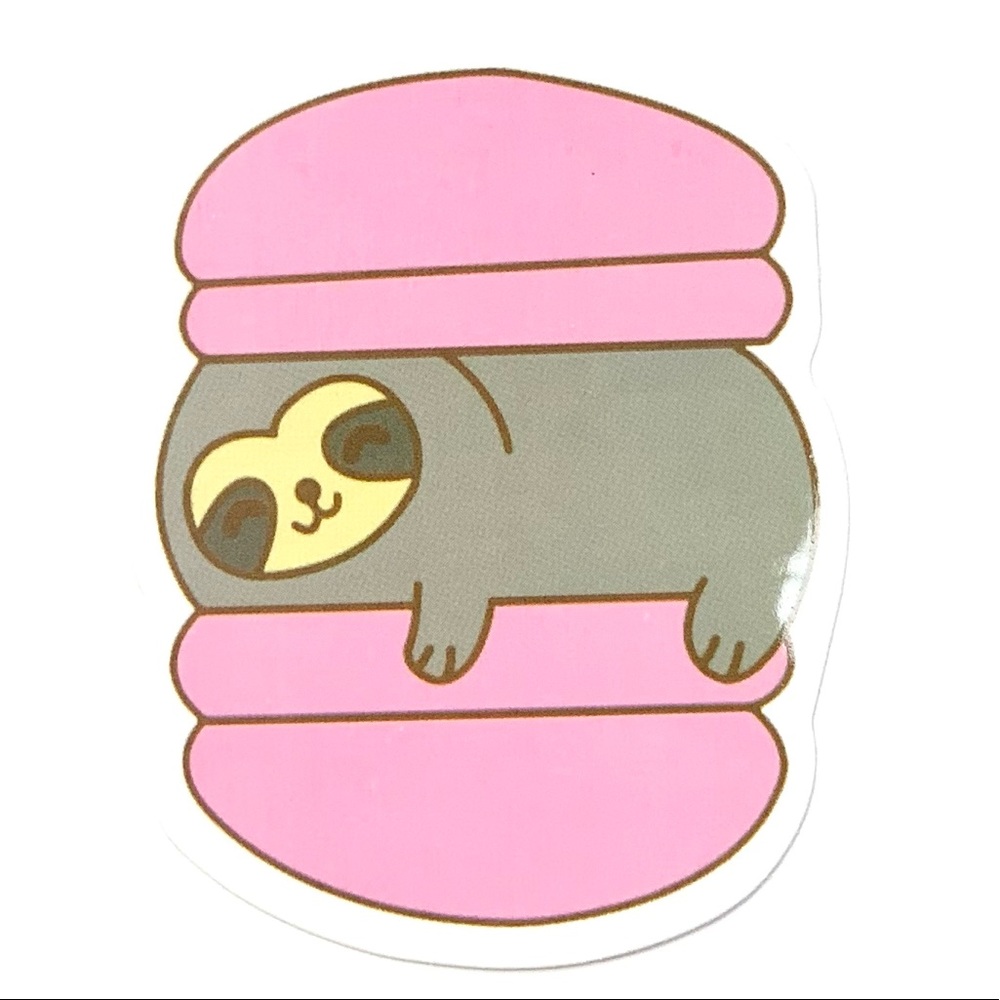 Macaroon Sloth Vinyl Sticker